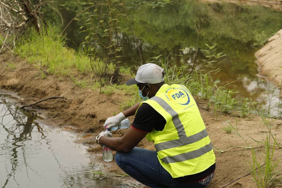 Gbele River allegedly poisoned by fishermen