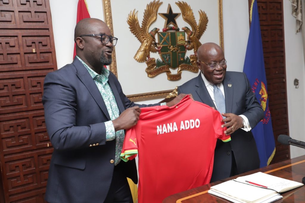 GFA presents Black Stars branded jersey to President Akufo-Addo