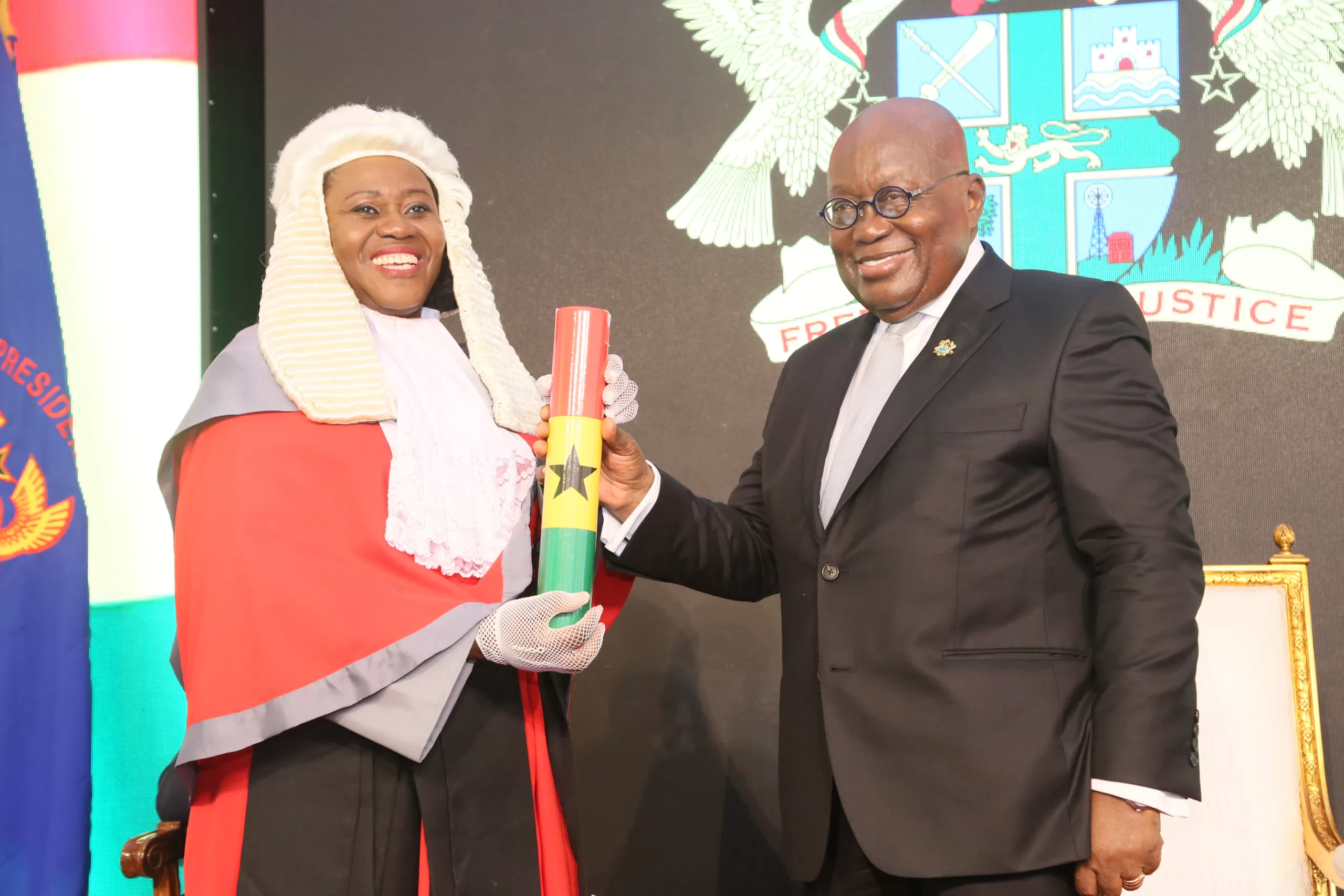 Prez Akufo-Addo Swears In New Chief Justice Torkornoo