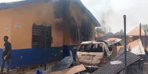 Ejura police station set on fire